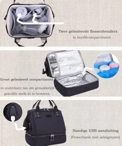 Rose & Ollie Kleine Kolftas Handtas Model Zwart - Koeltas Moedermelk 10 Rose & Ollie Kleine Kolftas Handtas Model Zwart - Koeltas Moedermelk -Babyartikelen Winkel 1000x1200 5