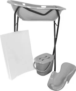 MamaLoes Lichtgrijs Badset Incl. Zwarte Badstandaard -Babyartikelen Winkel 1002x1200 5