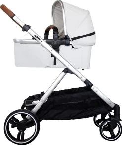 Deryan Evy Kinderwagen - Duo Kinderwagen - Uitbreidbaar - Inclusief Reiswieg - Creme -Babyartikelen Winkel 1007x1200 3