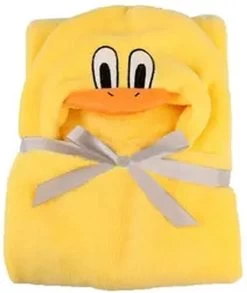 Merkloos Badcape - Babycape - Fleecedeken - Maxi Cosy Deken - Kraam Cadeau - Capuchon - Eend Print -Babyartikelen Winkel 1013x1200 5