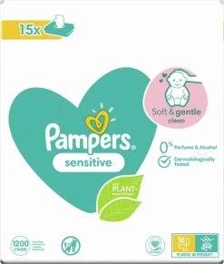 Pampers® Pampers Sensitive Billendoekjes - 1200 Doekjes -Babyartikelen Winkel 1020x1200 3