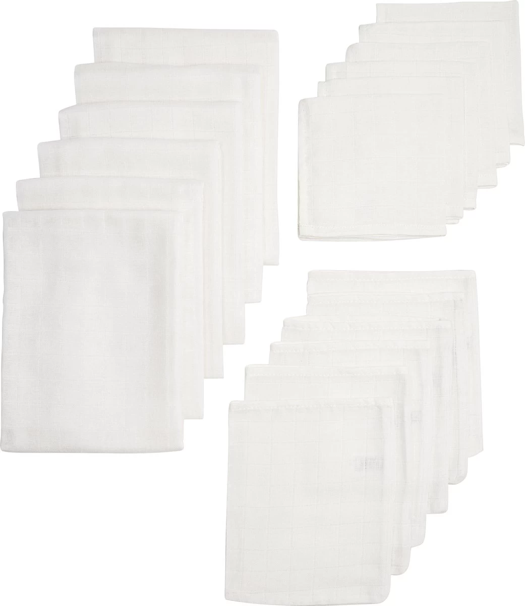 Meyco Uni Starterset - 18-pack - Hydrofiel - White 1 Meyco Uni Starterset - 18-pack - Hydrofiel - White