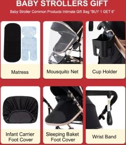 Luxe Kinderwagen 3 In 1 - Wandelwagen - Kinderwagen 3-in-1 Incl Autostoel - Kinderwagen Maxi Cosi – Buggy 3 In 1 - Newborn - Zwart/goud -Babyartikelen Winkel 1049x1200 3