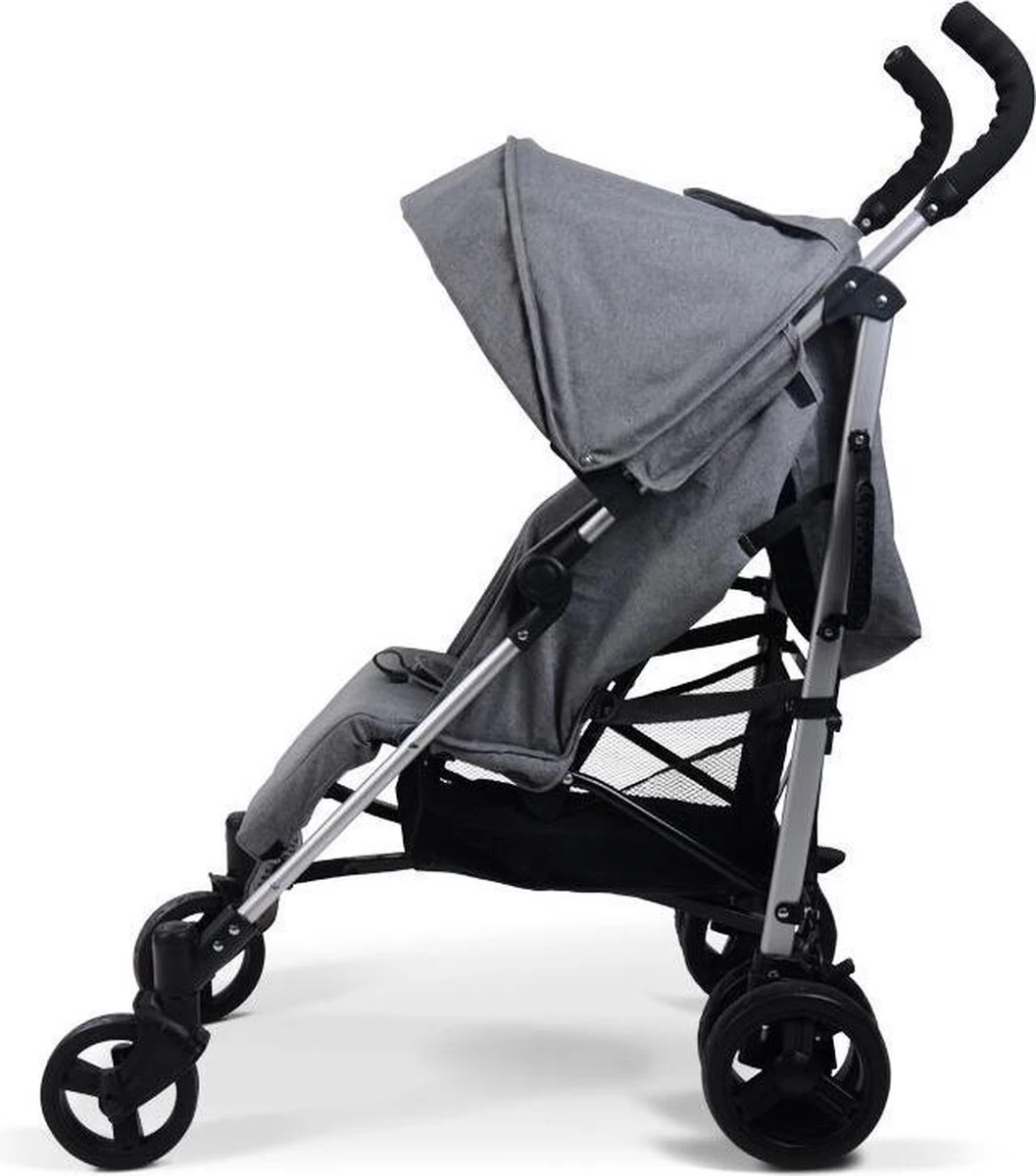 Prénatal Luxe Buggy – Kinderwagen Met Boodschappenmand En Zonneklep - Verstelbare Wandelwagen – Inklapbaar Met 1 Hand - Plooibuggy Grijs 2 Prénatal Luxe Buggy – Kinderwagen Met Boodschappenmand En Zonneklep - Verstelbare Wandelwagen – Inklapbaar Met 1 Hand - Plooibuggy Grijs - Afbeelding 2