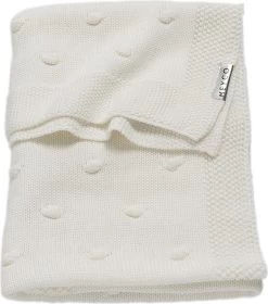 Meyco Knots Wiegdeken - 75x100 Cm - Offwhite