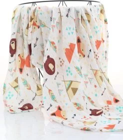 2 Stuks - Hydrofiele Doek XL - 120x120 Cm - Inbakerdoek - Tipi Tent Beer - Safari Dieren - Swaddle Doek Groot - Hydrofiele Luier -Babyartikelen Winkel 1059x1200 8