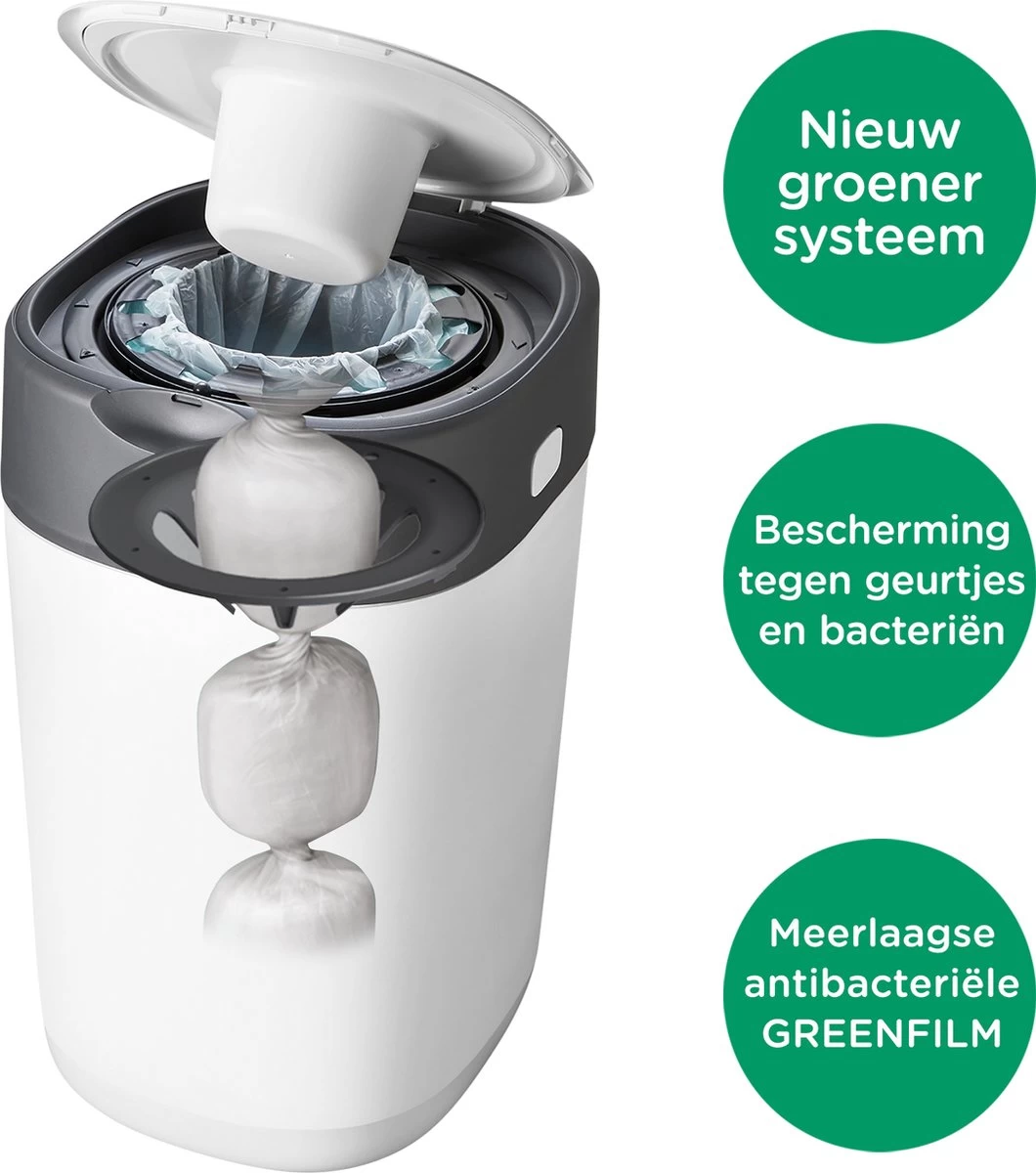 Tommee Tippee Twist & Click Milieuvriendelijke Luieremmer Navulling - Duurzaam Geproduceerde Greenfilm - 3 Stuks 3 Tommee Tippee Twist & Click Milieuvriendelijke Luieremmer Navulling - Duurzaam Geproduceerde Greenfilm - 3 Stuks - Afbeelding 3