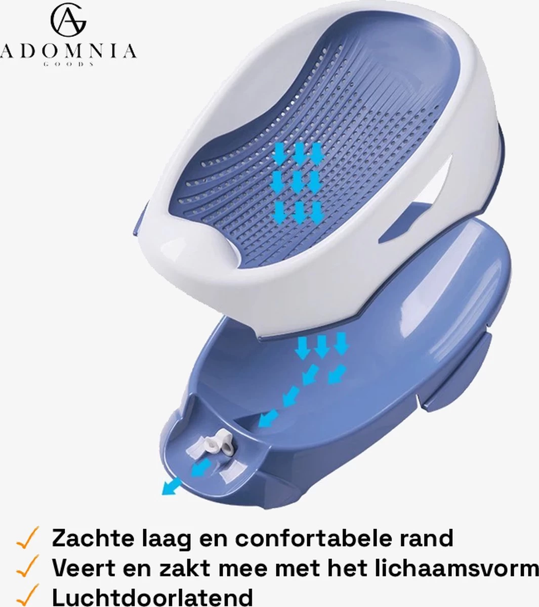 AdomniaGoods - Baby Bad - Pas Geboren Babybadje - Blauw 3 AdomniaGoods - Baby Bad - Pas Geboren Babybadje - Blauw - Afbeelding 3