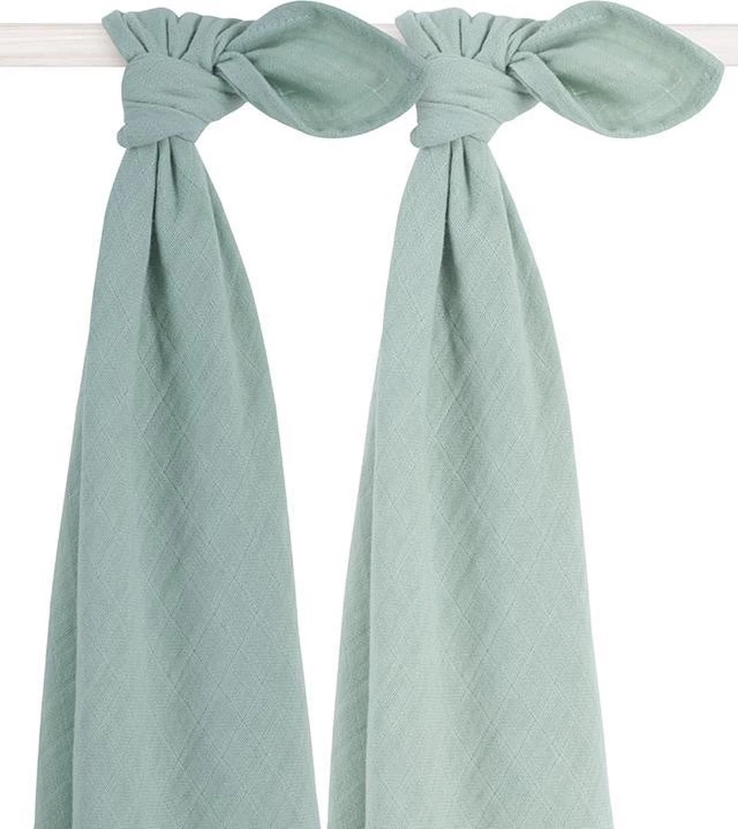 Jollein Hydrofiele Doek Large 115x115cm Bamboe Katoen - Ash Green - 2 Stuks 1 Jollein Hydrofiele Doek Large 115x115cm Bamboe Katoen - Ash Green - 2 Stuks