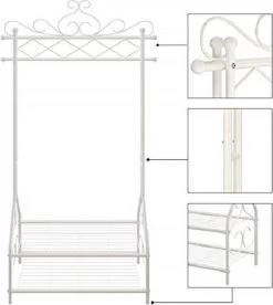 Songmics Vintage Kledingstandaard – Kledingrek - Rek Met Kledingstang En 2 Planken -Babyartikelen Winkel 1075x1200 1