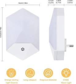 BOTC LED Nachtlampje Stopcontact - 2 Stuks - Nachtlampje Babykamer - Nacht Lamp - Dag En Nacht Sensor - Kinderen & Baby -Babyartikelen Winkel 1084x1200 7