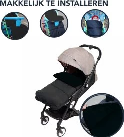 Achaté Voetenzak - Voor Kinderwagen Of Stoeltje – Baby Slaapzak - Autostoel - Zwart -Babyartikelen Winkel 1090x1200 1