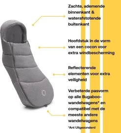 Bugaboo Voetenzak Grey Melange -Babyartikelen Winkel 1091x1200 2