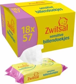 Zwitsal - Billendoekjes Sensitive - 18 X 57 - 1026 Babydoekjes
