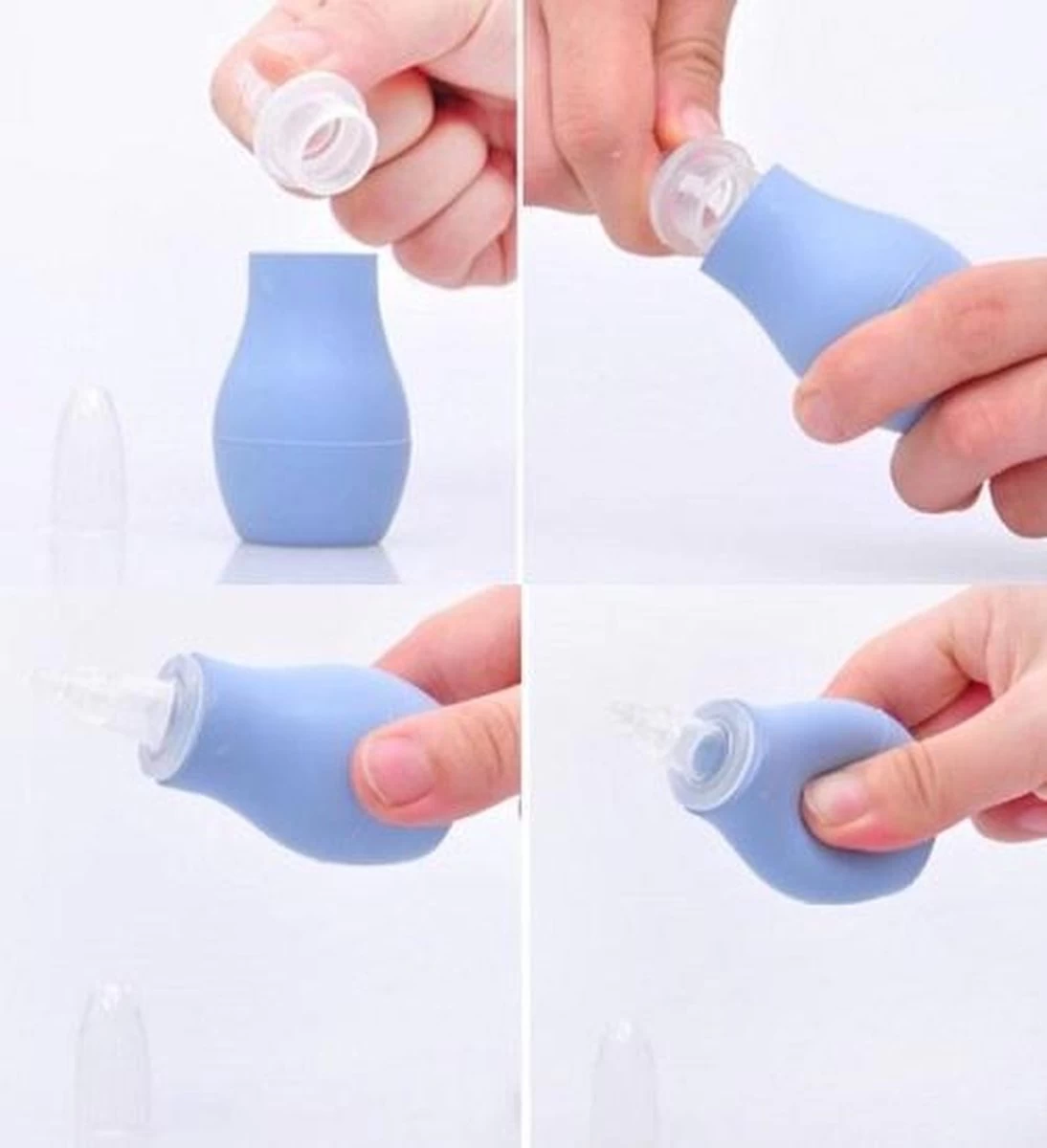 Neusreiniger Voor Baby En Kind - Neuspompje - Nose Cleaner - Nasal Aspirator - Neuszuiger - Blauw 3 Neusreiniger Voor Baby En Kind - Neuspompje - Nose Cleaner - Nasal Aspirator - Neuszuiger - Blauw - Afbeelding 3