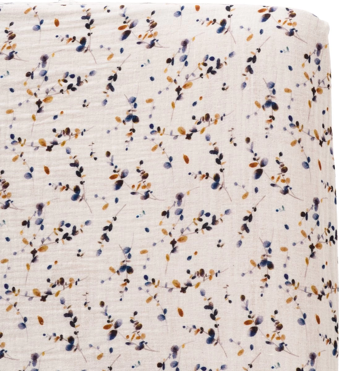 Cottonbaby - Hoeslaken - Ledikant - 60x120 Cm - Twig Rusty Blue 1 Cottonbaby - Hoeslaken - Ledikant - 60x120 Cm - Twig Rusty Blue