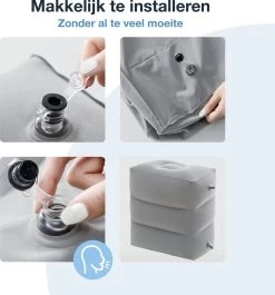 Merkloos Vliegtuigbedje - Opblaasbare Voetensteun - Reiskussen Vliegtuig - 3 Standen -Babyartikelen Winkel 1119x1200 1