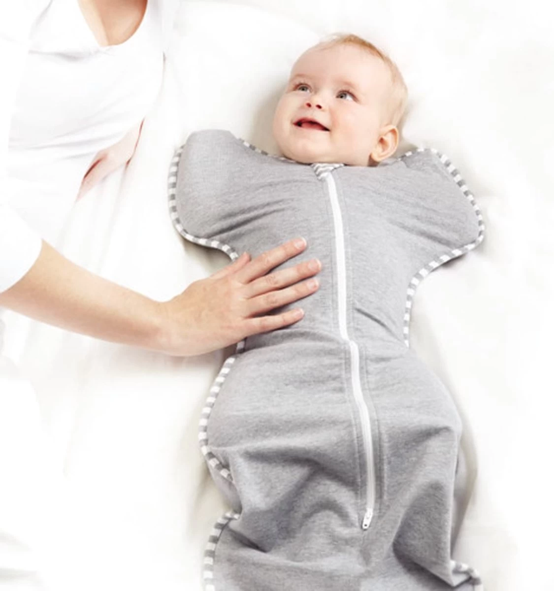 Love To Dream™ Babyslaapzak Swaddle Up™ - Inbakeren - Baby 3-6 Maanden - 6-8.5 Kg - All Season - Grijs 19 Love To Dream™ Babyslaapzak Swaddle Up™ - Inbakeren - Baby 3-6 Maanden - 6-8.5 Kg - All Season - Grijs - Afbeelding 19