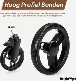 Merkloos BrightWise® Luxe Kinderwagen 3 In 1 Voldoet Aan Alle Europese Veiligheidscertificaten - Wandelwagen - Kinderwagen 3-in-1 Incl Autostoel - Kinderwagen Maxi Cosi – Buggy 3 In 1 - Newborn - Leer - Bruin -Babyartikelen Winkel 1135x1200 1