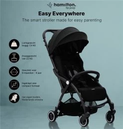 Hamilton By Yoop X1 Plus Buggy – Nieuw, Hoger, Uitgebreider 2023 Model – Premium Stroller Met One Hand Folding Technologie – Zwart – Lichte, Verstelbare En Wendbare Kinderwagen Met Vele Gemakken -Babyartikelen Winkel 1140x1200