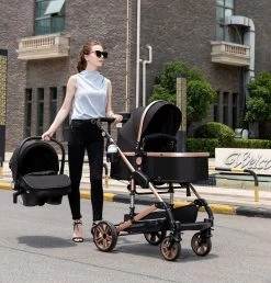 Luxe Kinderwagen 3 In 1 - Wandelwagen - Kinderwagen 3-in-1 Incl Autostoel - Kinderwagen Maxi Cosi – Buggy 3 In 1 - Newborn - Zwart -Babyartikelen Winkel 1148x1200 1