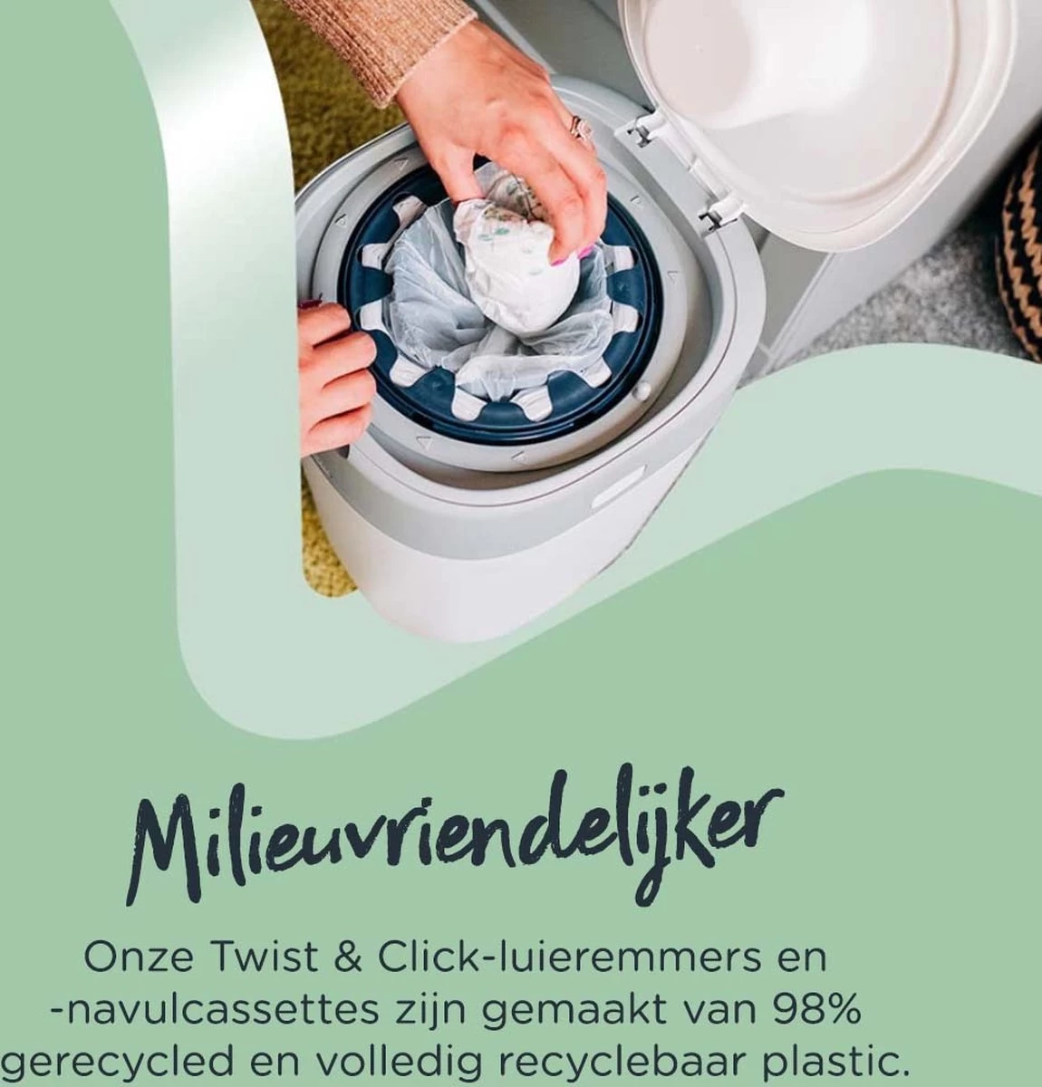 Tommee Tippee Twist & Click Milieuvriendelijke Luieremmer Navulling - Duurzaam Geproduceerde Greenfilm - 6 Stuks 8 Tommee Tippee Twist & Click Milieuvriendelijke Luieremmer Navulling - Duurzaam Geproduceerde Greenfilm - 6 Stuks - Afbeelding 8