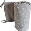 Quilola Bedbumper Stars Grey - Bed Zijbeschermers - Anti Stootrand - Bedomrander 180x30 Cm