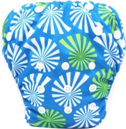 RAMBUX® - Zwemluier - Schelpen - Wasbaar & Verstelbaar - Zwembroek Voor Zwembad - Zwemshort Baby & Peuter - 3-15 KG - 0-3 Jaar