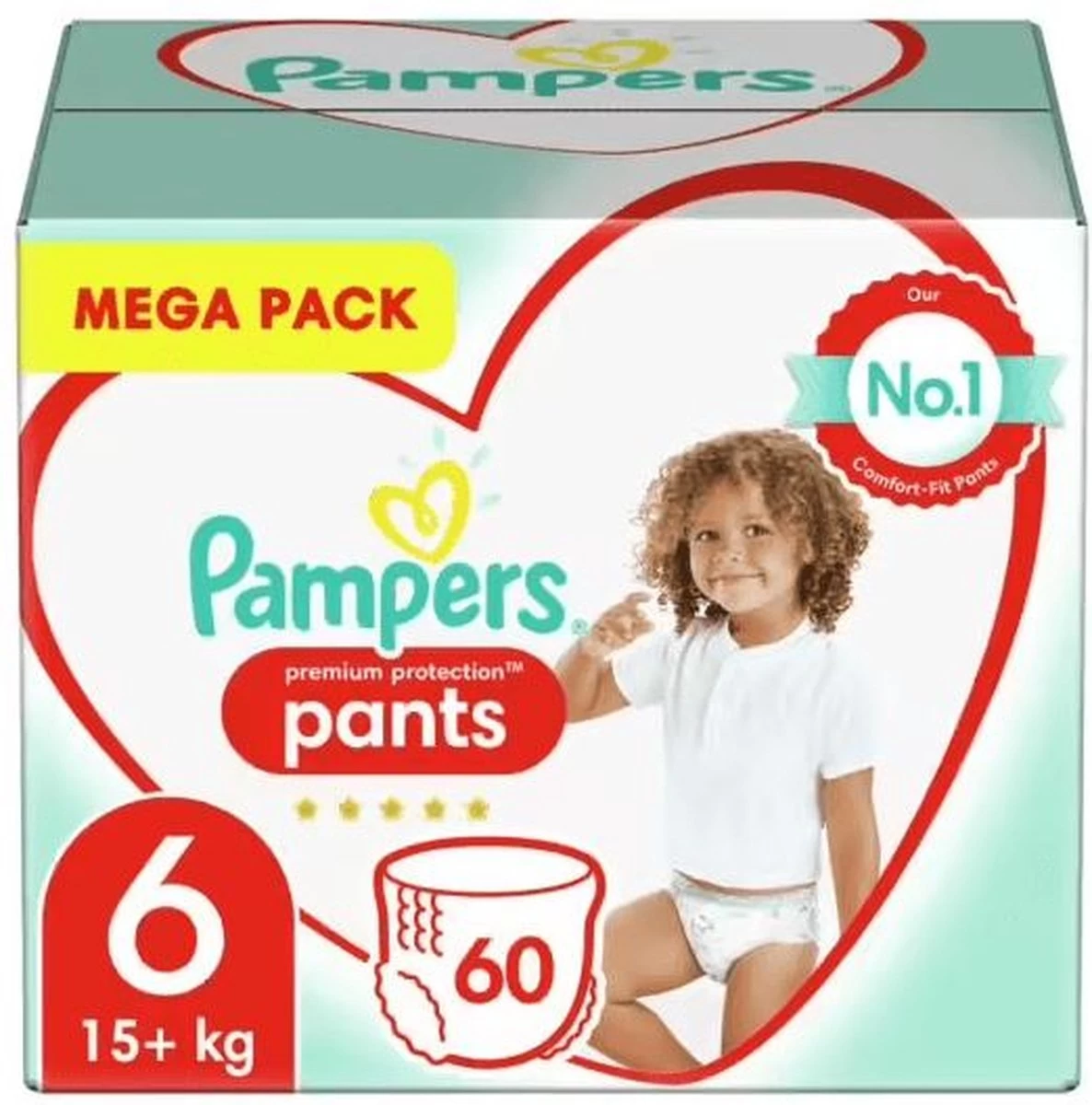Pampers® Pampers Premium Protection Pants Luierbroekjes - Maat 6 (15+kg) - 60 Stuks 1 Pampers® Pampers Premium Protection Pants Luierbroekjes - Maat 6 (15+kg) - 60 Stuks