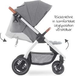 Hauck UpTown Buggy - Met één Hand Opvouwbaar - Grijs -Babyartikelen Winkel 1188x1200