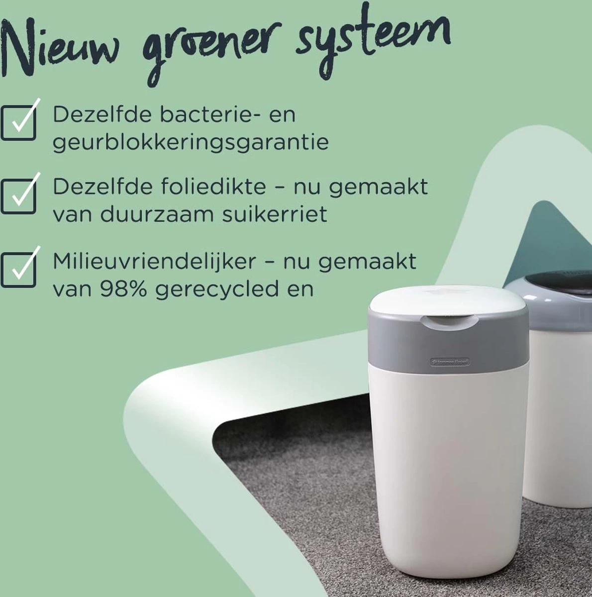 Tommee Tippee Twist & Click Milieuvriendelijke Luieremmer Navulling - Duurzaam Geproduceerde Greenfilm - 12 Stuks 7 Tommee Tippee Twist & Click Milieuvriendelijke Luieremmer Navulling - Duurzaam Geproduceerde Greenfilm - 12 Stuks - Afbeelding 7