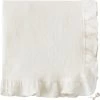 Hydrofiele Doeken - Hydrofiele Doek 2 Laags - Gebroken Wit - Ruffle - Off White - 120x120cm - Katoen En Bamboe - Hydrofiele Doek Ruffle - Swaddle - Hydrofiele Doeken Ruffle - Hydrofiele Doek Ruffle XL - Emmailloter - Kraamcadeau