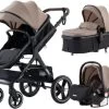 Merkloos Kinderwagen 3-in-1 – Luxe Kinderwagen - Buggy – Wandelwagen - Multifunctioneel – Opklapbaar – Incl Autostoel – Khaki