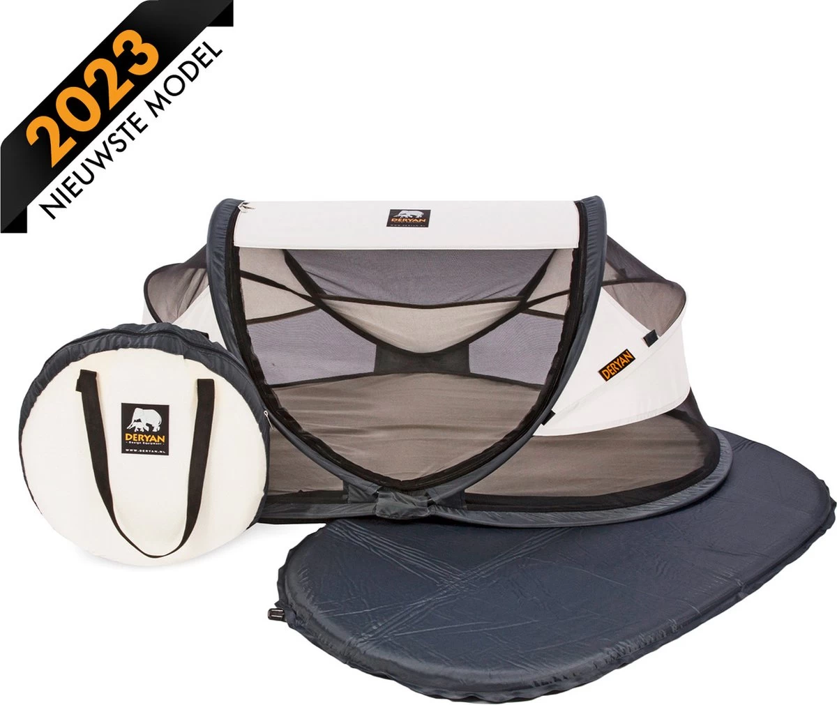 Deryan Baby Luxe Campingbedje – Inclusief Zelfopblaasbare Matras - Cream 1 Deryan Baby Luxe Campingbedje – Inclusief Zelfopblaasbare Matras - Cream