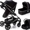 Luxe Kinderwagen 3 In 1 - Wandelwagen - Kinderwagen 3-in-1 Incl Autostoel - Kinderwagen Maxi Cosi – Buggy 3 In 1 - Newborn - Zwart