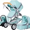 Merkloos Luxe 3-in-1 Kinderwagen - Wandelwagen - Autostoeltje - Buggy - Inklapbaar - Groen - 0-36 Maanden