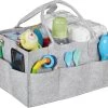Relaxdays Luiertas Baby - Verzorgingstas Vilt - Organizer Luiers - Uitneembare Schotjes - Lichtgrijs