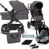 Kinderkraft B-Tour Ash Grey 3-in-1 Combi Kinderwagen Incl. Autostoel KSBTOU00DGR3000