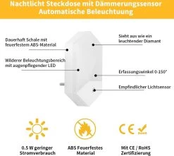 BOTC LED Nachtlampje Stopcontact - 2 Stuks - Nachtlampje Babykamer - Nacht Lamp - Dag En Nacht Sensor - Kinderen & Baby -Babyartikelen Winkel 1200x1073 4