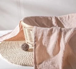 Hydrofiele Doek XL 120x120cm Zand - Luxueuze Kwaliteit - 100% Zacht Katoen - Hydrofiele Luiers - Swaddle - Inbakerdoek - Wikkeldeken- Omslagdoek Baby - Bad