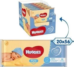 Huggies - Pure - Billendoekjes - 1120 Babydoekjes - 20 X 56 -Babyartikelen Winkel 1200x1081 4