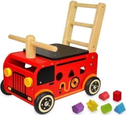 Houten Loopwagen Brandweer Met Blokken - I'm Toy -Babyartikelen Winkel 1200x1095