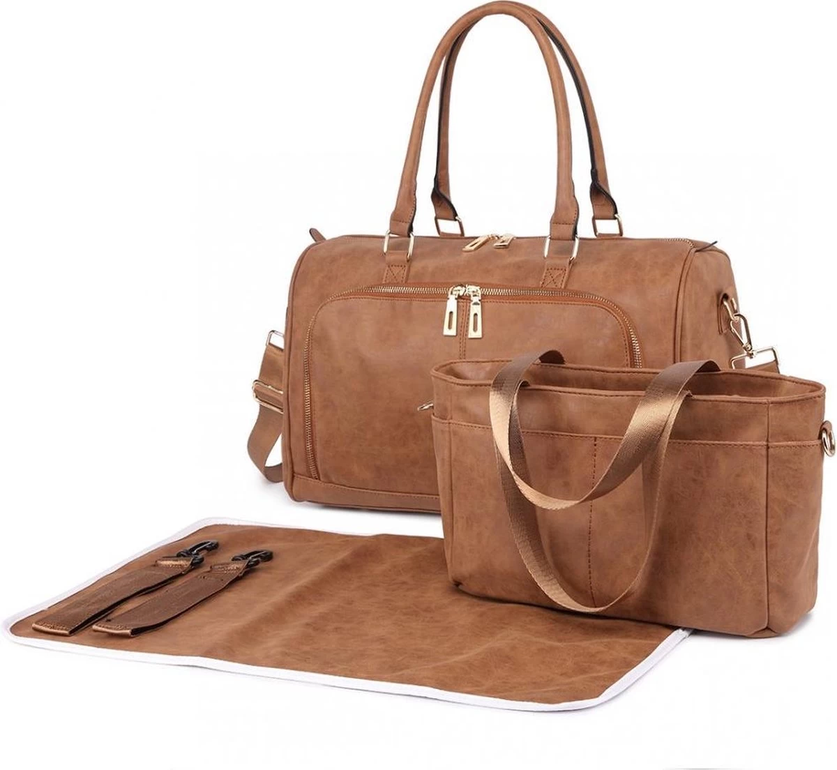 Miss Lulu Luier- En Verzorgingstas – Luiertas Set – Afneembare Draagtas - Duurzaam En Stijlvol – Bruin - Premium Kwaliteit- Grote Capaciteit - Unisex/Jongens/Meisjes (LT6638 BN) 1 Miss Lulu Luier- En Verzorgingstas – Luiertas Set – Afneembare Draagtas - Duurzaam En Stijlvol – Bruin - Premium Kwaliteit- Grote Capaciteit - Unisex/Jongens/Meisjes (LT6638 BN)