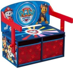 Delta PAW Patrol - Kinderbank - Met 2 Opbergbakken - Rood/Blauw -Babyartikelen Winkel 1200x1111