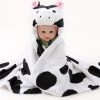 Multifunctionele Baby Fleecedeken Met Capuchon Stoere Koe! | Badcape Baby En Peuters | Deken Kinderen | Wikkeldeken | Dekentje Baby & Peuter 0-3 Jaar | Babydeken | Kraamcadeau | Babycape | Fleece Deken | Kraam | Maxi Cosi Deken | Dier | Doek