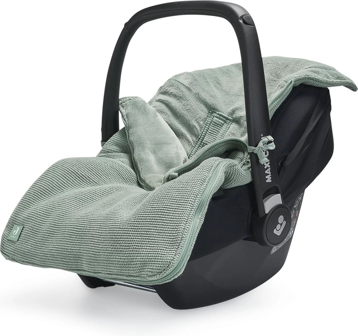 Jollein Voetenzak Voor Autostoel & Kinderwagen - Basic Knit - Forest Green 2 Jollein Voetenzak Voor Autostoel & Kinderwagen - Basic Knit - Forest Green - Afbeelding 2