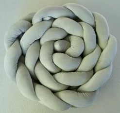 Baby Bed Bumper Gevlochten, Boxomrander, Hoofdbeschermer, Bedbumper,boxrand (2 Meter) Van Baby-slofje.nl , Grijs -Babyartikelen Winkel 1200x1132 6