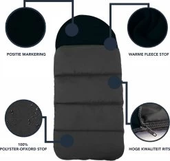 Achaté Voetenzak - Voor Kinderwagen Of Stoeltje – Baby Slaapzak - Autostoel - Zwart -Babyartikelen Winkel 1200x1137 1