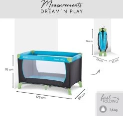 Hauck Dream N Play Campingbedje - Waterblue -Babyartikelen Winkel 1200x1139 2
