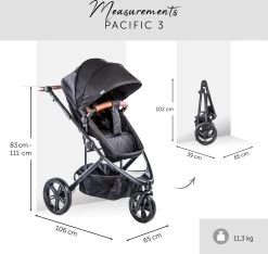 Hauck Pacific 3 Shop N Drive Kinderwagen - Caviar -Babyartikelen Winkel 1200x1139 4